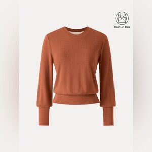 ProWarm Elevated Crewneck Brushed Brami with Banded Hem Autumn Size Medium